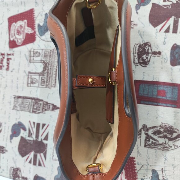 Marni Tropicalia Mini Tote Bag in Brown Leather & Woven Raffia - Picture 8 of 14